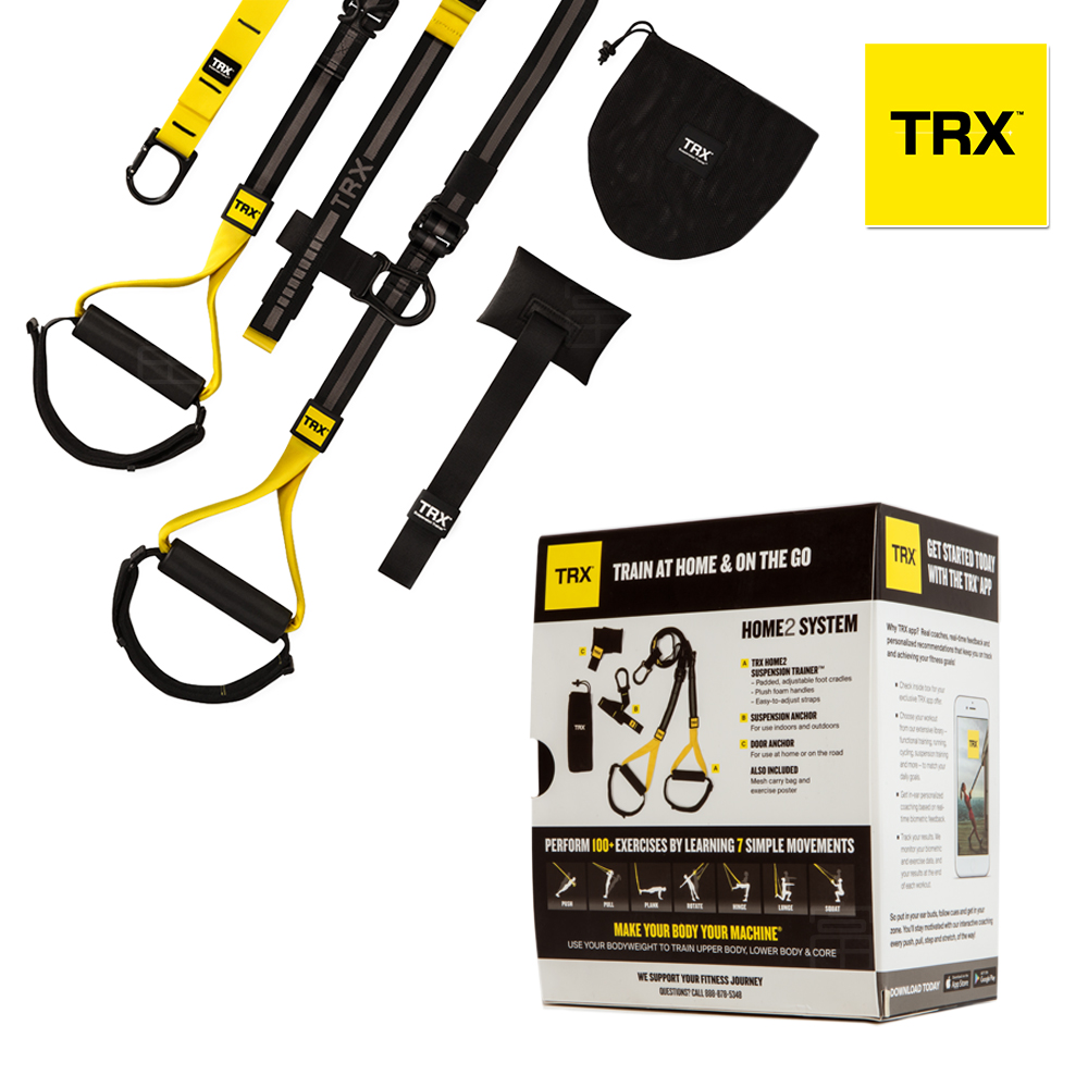 【居家健身組】TRX Home2 System 個人版懸吊訓練組+Trigger point MB1 按摩球-綠(標準版)＋TRIGGER POINT 健康按摩滾筒【總代理公司貨】